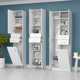 Напольный шкаф - пенал Misty Мисти 40см белый